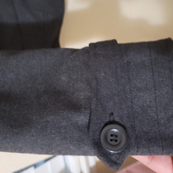 Woman Gray Double-Breasted Jacket #237 - Picture 2 of 5